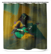 Close-up of the NS-806 shower curtain showcasing its high-quality, durable fabric.